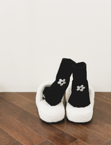 フラワーカーペットソックス / flower carpet - black