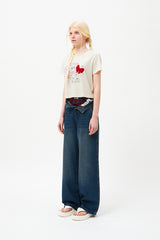 ウィッティバニートムボーイスケッチTシャツ / WITTY BUNNY TOMBOY SKETCH T-SHIRT [IVORY]