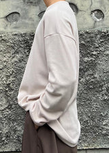 Waffle U-Neck Long Sleeve 4COLOR