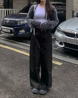 Cotton snap pants