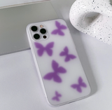 パステルブラーパープルバタフライフォーンケース / Pastel Blur purple Butterfly Phone Case
