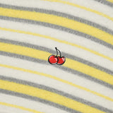 CHERRY STRIPE PATTERN KNIT [LIGHT YELLOW]