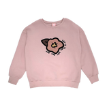 SETSETSET BIG FLOWER NAPPING SWEAT SHIRT PINK (6652493070454)