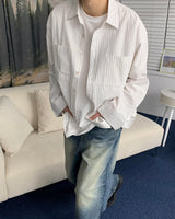 CR フェードストライプワークシャツ / CR Fade Stripe Work Shirt (2 colors)