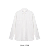 LMN two-pocket oversized cotton shirt (5 colors)