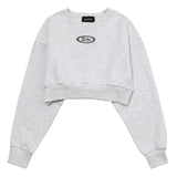 WHITE ATHR CROP SWEATSHIRT