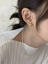[92.5silver] hook pearl necklace