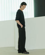 UNISEX PINTUCK STITCH WIDE PANTS M - BLACK (6689418641526)