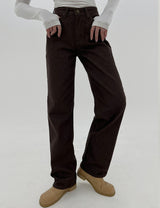 フィックスブラウンデニムパンツ/Fix Brown Denim Pants