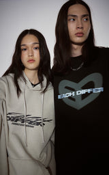 GRAFFITI CRACK HOODIE_BEIGE GRAY