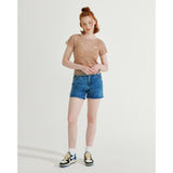 インターロック ステッチ レーストップ / INTERLOCK STITCH LACE TOP_ORANGE