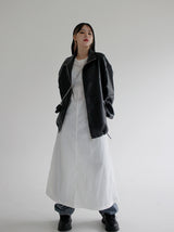 バルーンレザージャンパー / Balloon Leather Jumper (2color)