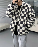 UIウールチェックタートルネックジップアップ/UI Wool Check Turtleneck Zip-Up (2 colors)