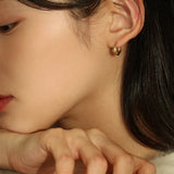 [single earring]14K gold one touch drop earring (6679715151990)