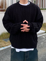 ツイストクロップドラウンドニット 5C