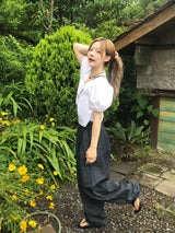 Allium pintuck blouse