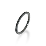 [S925]１㎜テニスリング/[S925] 1MM Black Tennis Rilng (black silver)