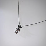 Silver baby bear necklace (6673129734262)