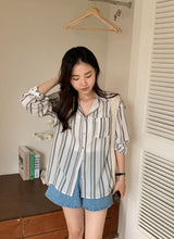 Natural Stripe Long Sleeve Shirt