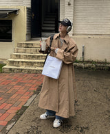 ダディフットバックケープトレンチコート / Daddy Fit Back Cape Trench Coat (3 color)