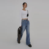 [MADE] Cropped Warmer Slit Sleeve T-Shirt