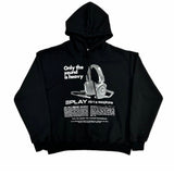 never headset printing loosefit hoody