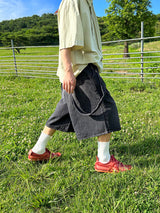 ストラップバミューダデニムパンツ