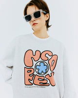 スプレッドスウェットシャツ/SPREAD NCOVER SWEATSHIRT-WHITE MELANGE
