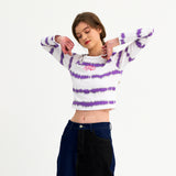 サイロスロングスリーブクロップTシャツ/CIROS LONG SLEEVE CROP TEE (VIOLET)