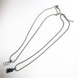 Ink marble bear necklace (6685429366902)