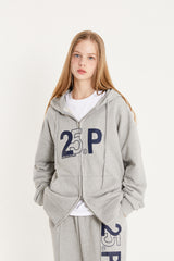 センスロゴフ―ドジップアップ/25P SENSE LOGO HOOD ZIP UP_GRAY