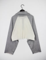 クロップハーフカラーニット/Crop Half Color Knit (2color)
