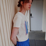 ハートパームツリークロップT / HEART PALM TREE CROP TEE_BEIGE
