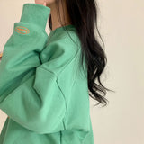 [BELLIDE MADE] point embroidery sweat