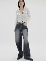 ファイズブラックブルーワイドパンツ / no.522 Faiz Black Blue Wide Pants