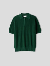 LMNカラーリングハーフジップアップハッチ半袖ニット/LMN Cooling Half Zip-Up Hachi Short-Sleeved Knitwear (9 colors)