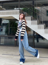 ワイドフィットロールアップデニムパンツ/WIDE FIT LIGHT BLUE ROLL UP DENIM PANTS [16635]