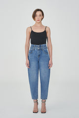 セミバギーフィットダブルOBデニムパンツ / SEMI BAGGY FIT DOUBLE OB DENIM PANTS [6877]