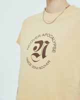ROMAN TYPO LOGO TSHIRT-BEIGE (6681177325686)
