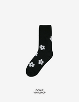 フラワーカーペットソックス / flower carpet - black