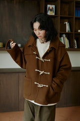 ハーフダッフルコート/unisex half duffle coat camel
