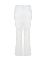 レッグティッシュセミブーツカットパンツ / Leg Tissue Semi Bootcut Pants WHITE