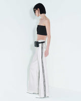 ローエッジボタンチューブトップ / Raw Edge Button Tube Top _ Black