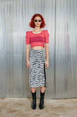 ゼブラテリースカート/zebra terry skirt_black