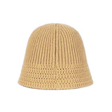 VA Square Applique Knit Bucket Hat / Beige