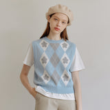 FLOWER JACQUARD VEST_SKY BLUE (6600100511862)