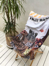 フルーツマーケット シフォン ファブリック ポスター / fruit market chiffon fabric poster