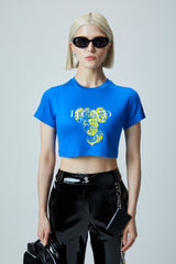 グラフィックプリントクロップドTシャツ / GRAPHIC PRINT CROPPED T-SHIRT