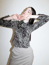 Zebra Silky Shirts (KHAKI)