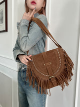 スエード フリンジ ショルダーバッグ / suede fringed shoulder bag
